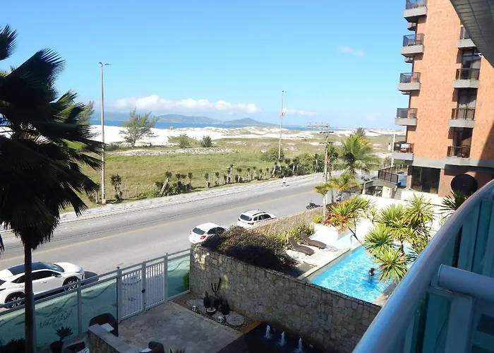 Vista incrível para o mar - apto 2 quartos com área de lazer completa - Mandai Cabo Frio